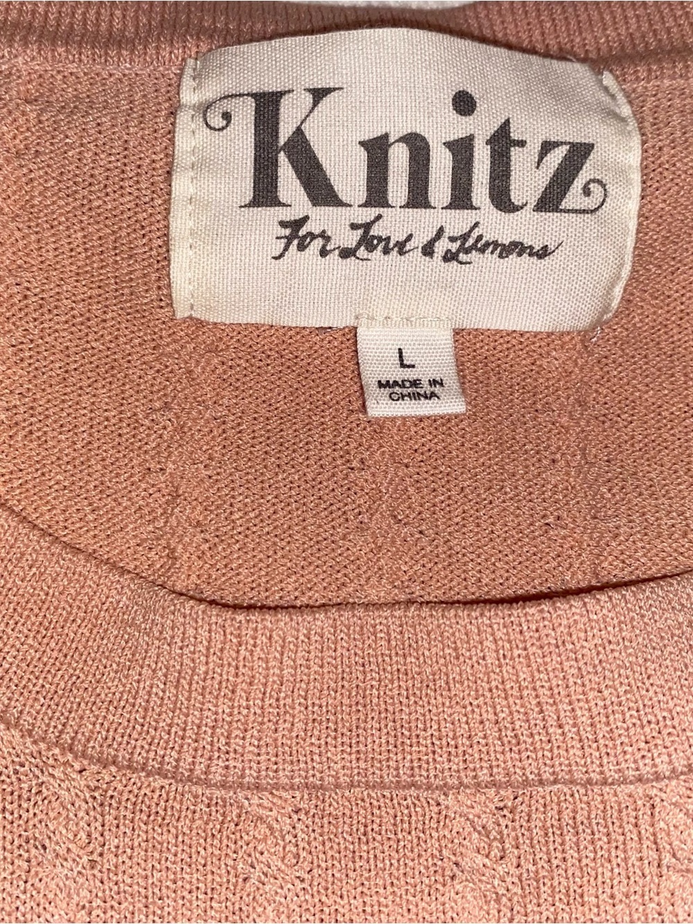 Womens KNITZ FOR LOVE & LEMONS knit cropped sweater - LARGE - Picture 4 of 7